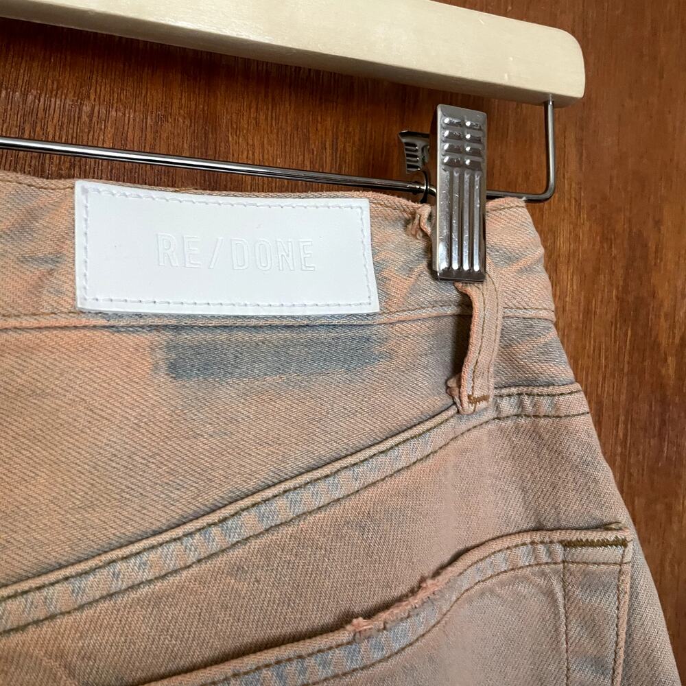 RE/DONE 90s Destroyed Straight Leg Loose Fit Jeans Natural Sedona Size 26 NWT - Picture 8 of 10